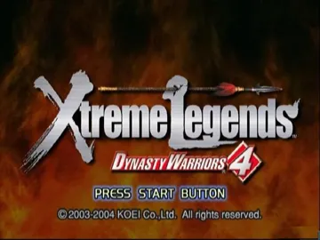 Dynasty Warriors 4 - Xtreme Legends screen shot title